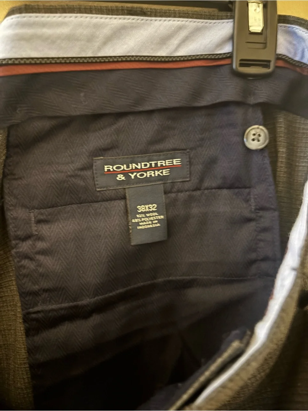 TravelSMART Roundtree & Yorke Men’s Gray Dress Pants 38W x 32L